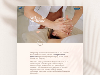 Clinic of Aesthetic Medicine Dr. Zarvanskaya animation branding typography ui web