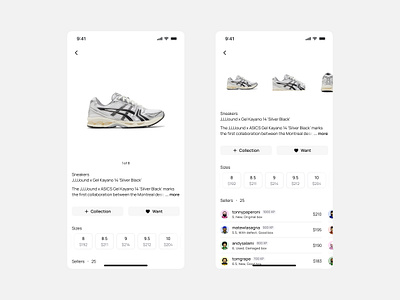 Wantd app app clothing ecommerce interface ios minimal minimalism product shop shopping sneakers ui ui design ux