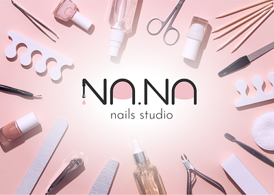 Na.Na nail studio. Logo and identity branding logo ui ui design