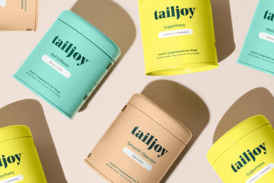 Tailjoy - Pet Supplement Packaging brand brand design branding design dog dog products graphic design layout nutrition package packaging pet goods supplement packaging