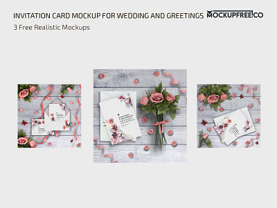 Free Invitation Card PSD Mockup For Wedding & Greetings card design free greetings invitation mock up mockup mockups photoshop product psd template templates wedding