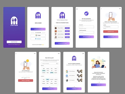 User Registration Flow app design app registration ui design user flow user registration ux design
