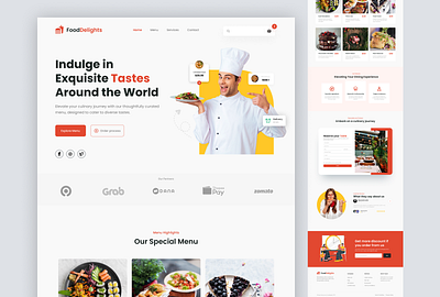 Food Landing Page Design dashboard design figma food landing page food website graphic design landing page landing page design order selling ui ui design ui ux ui ux design ux design web app web design web ui website design