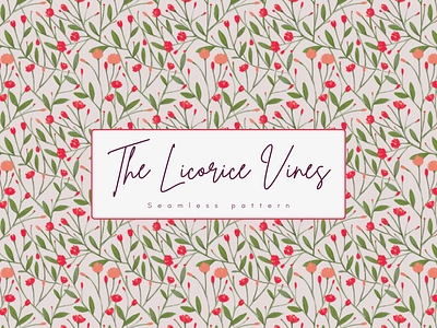 The Licorice Vines - Floral Pattern Seamless Design colorful floral graphic design hand drawn illustration pattern seamless vibrant