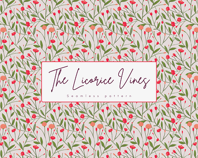 The Licorice Vines - Floral Pattern Seamless Design colorful floral graphic design hand drawn illustration pattern seamless vibrant