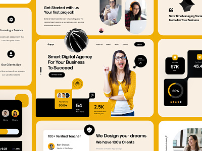 Digital Agency Landing page design home page interface landing landing page landing page ui design landings minimal ui ui design ux design ux ui uxui design web design web designer web landings web page web ui web ux ui design webdesign website ui