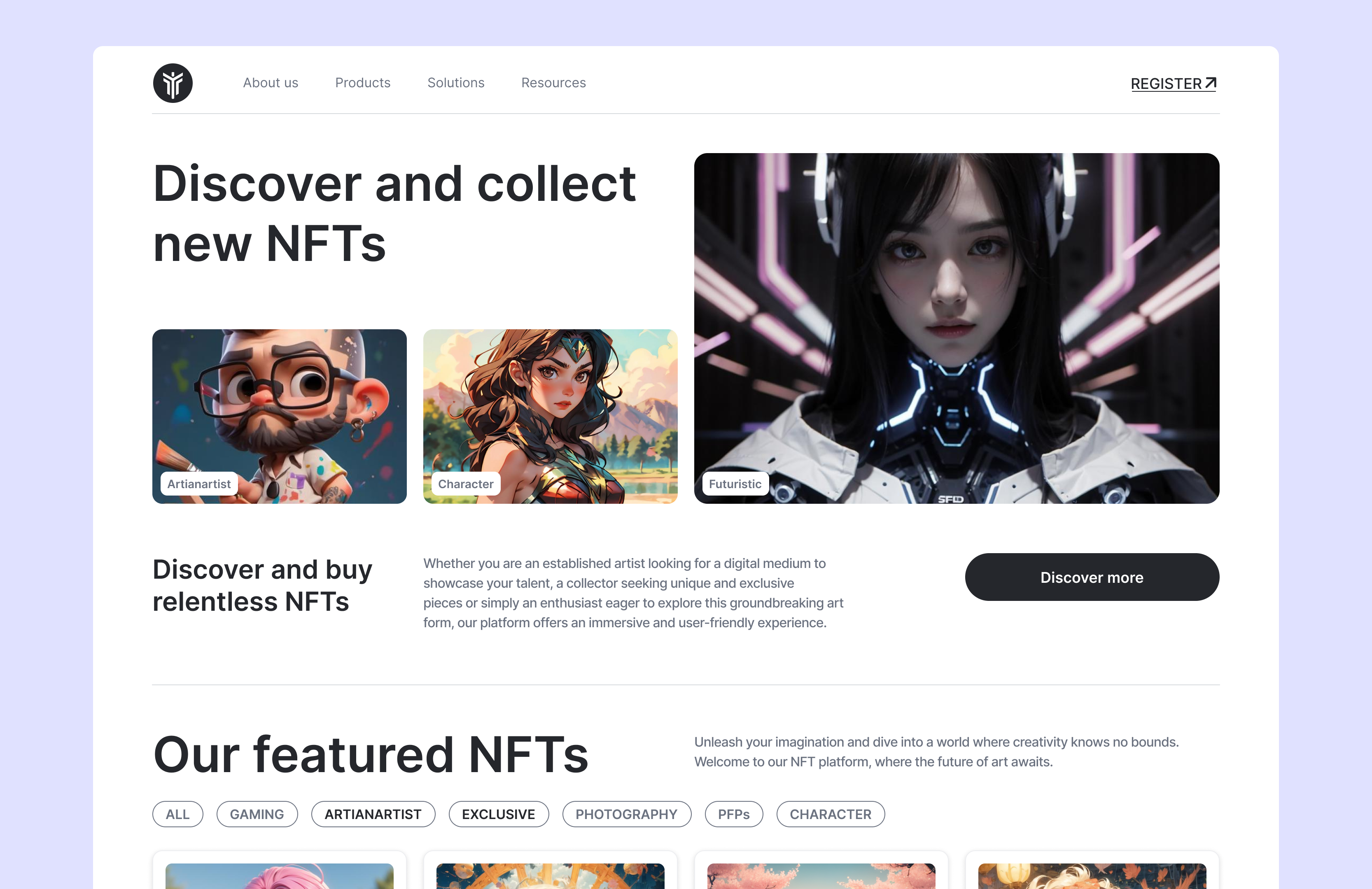 Example of Design Professional UI UX For Website