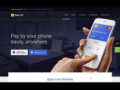 BeTheme - Wallet (Real Project) animation branding design graphic design ui ux web design