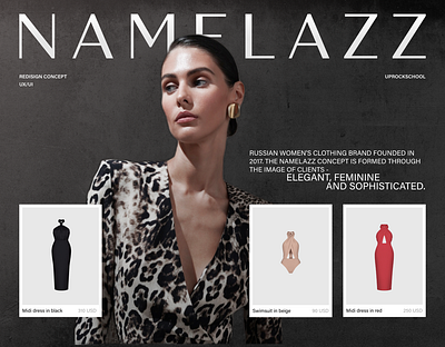 NAMELAZZ | E-commerce redesign branding design e commerce fashion minimalism redesign style ui uprock ux web design