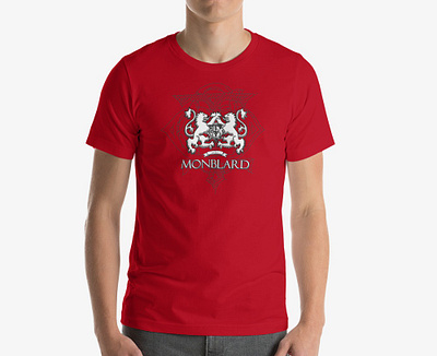 Monblard - Royal Red t-shirt print design, luxury, medieval design designer fashion designer graficky dizajner grafik luxury piestany print print designer slovakia slovensko t shirt