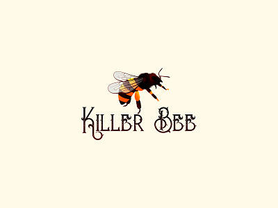Killer bee logo bee branding design identity logo logotype typography
