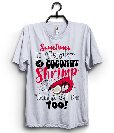 Shrimp T-shirt Design branding design graphic design illustration logo shrimp shrimp t shirt design typography vector
