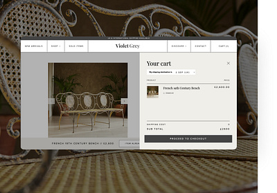 Violet Grey - Cart cart luxury web design