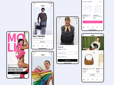 Luxury Fashion Retailer Mobile App Concept app branding design ecommerce fashion ios luxury retailer ui ux