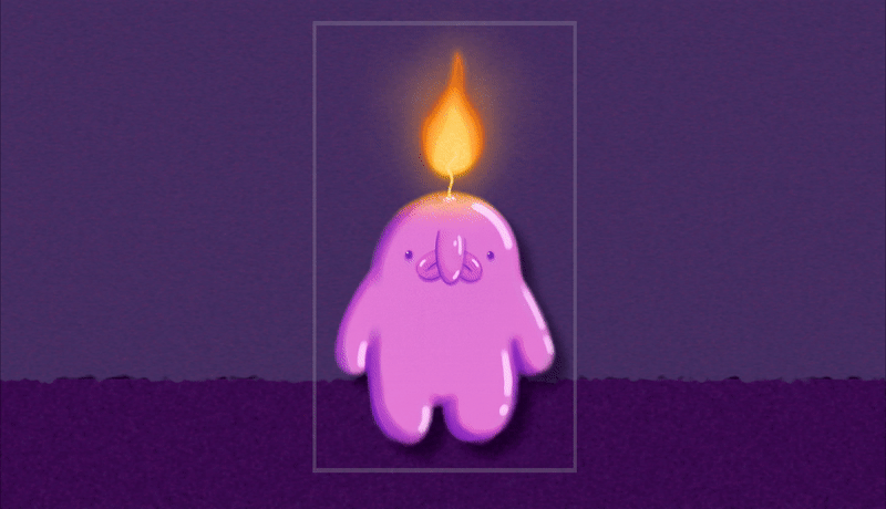 Candle 2d animation animation candle fire frame by frame illustration melt procreate
