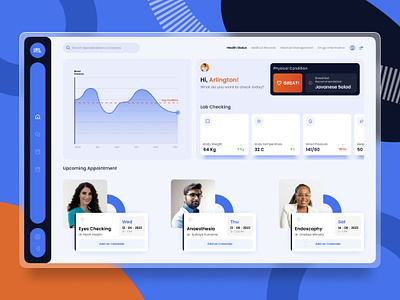 Patient Information Dashboard Design ❤️‍🩹 blue clean design clinic dashboard doctor drug gradient health healthcare hospital light mode minimalist product design uiux web app website well being white