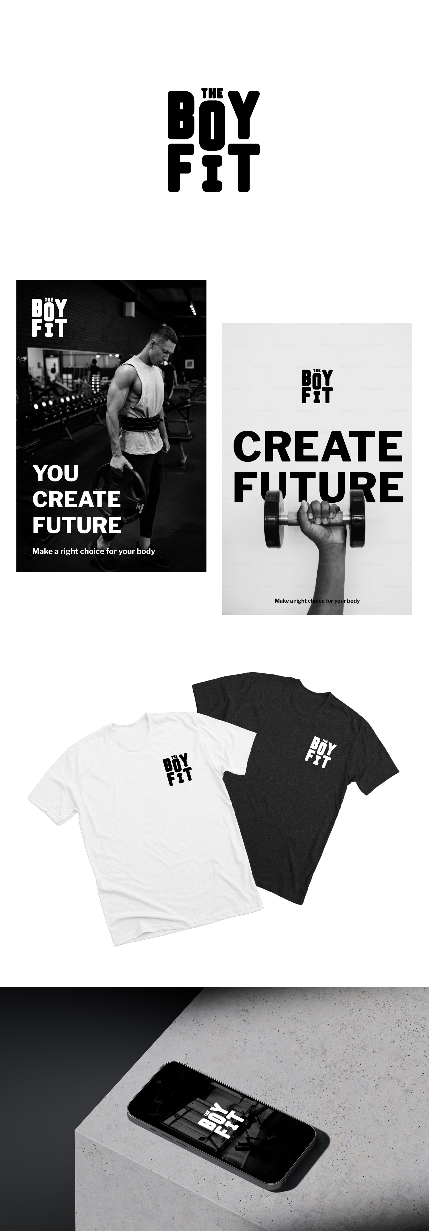 Fitness Logo black branding logo minimal sport