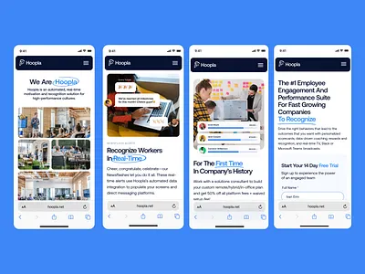 Hoopla — Web Design. Mobile Pages. clean design minimal mobile responsive ui ux website