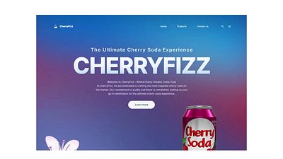 CherryFizz 3d animation cherry cherry blossoms dora figma scrolling animation summer vibes uiux web design