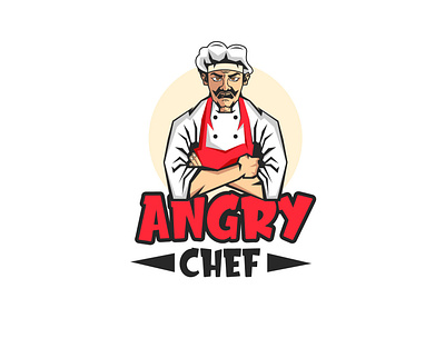 Angry Chef Logo Idea angry brand branding chef design graphic design logo typography vector