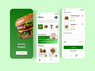 Food App app graphic design product design ui ux