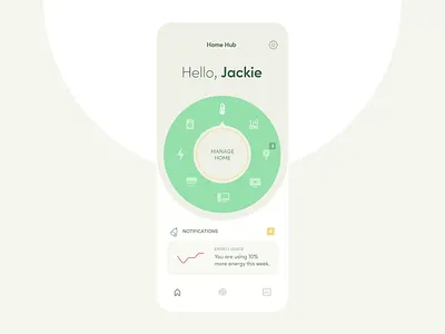 Smart Home Remote Mobile App Interaction app clean design flat mobile ui ux