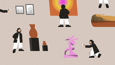 Museum adventurer animation character animation character design illustration motion graphics