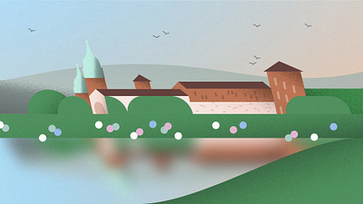 Wawel Castle 2d illustration animation illustration motion design