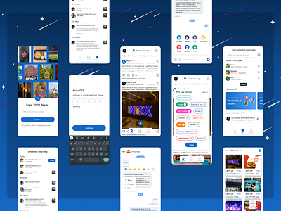 Nociw: Hyperlocal Social Media 🤝 blue branddesign chatdesign dailyui drrible figma logindesign loginprocess minimalui simpleui socialmedia socialmediauidesign ui ux