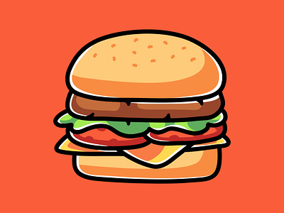 Burger Doodle Cartoon Illustration art artwork branding burger collection colorful cute design doodle dribble fast food for you fyp hamburger hits icon illustration junk food set yummy