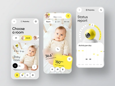 Raybaby – Smart Baby Monitor App app automation b2b babies camera crm design device diagram health healthcare ios iot mobile monitor saas sleep smart software tracker