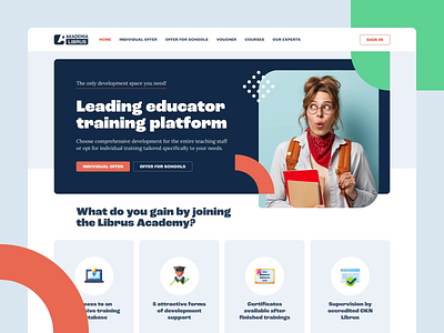 Librus Academy UI design academy animation courses education learning product design teacher teaching ui concept ui design uiux ux