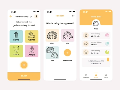 KidLit Creator - Mobile Storytelling App for Children ai app ai generated app app app design children app creativity app design figma graphic design illustration kid app reading book storytelling app ui ux