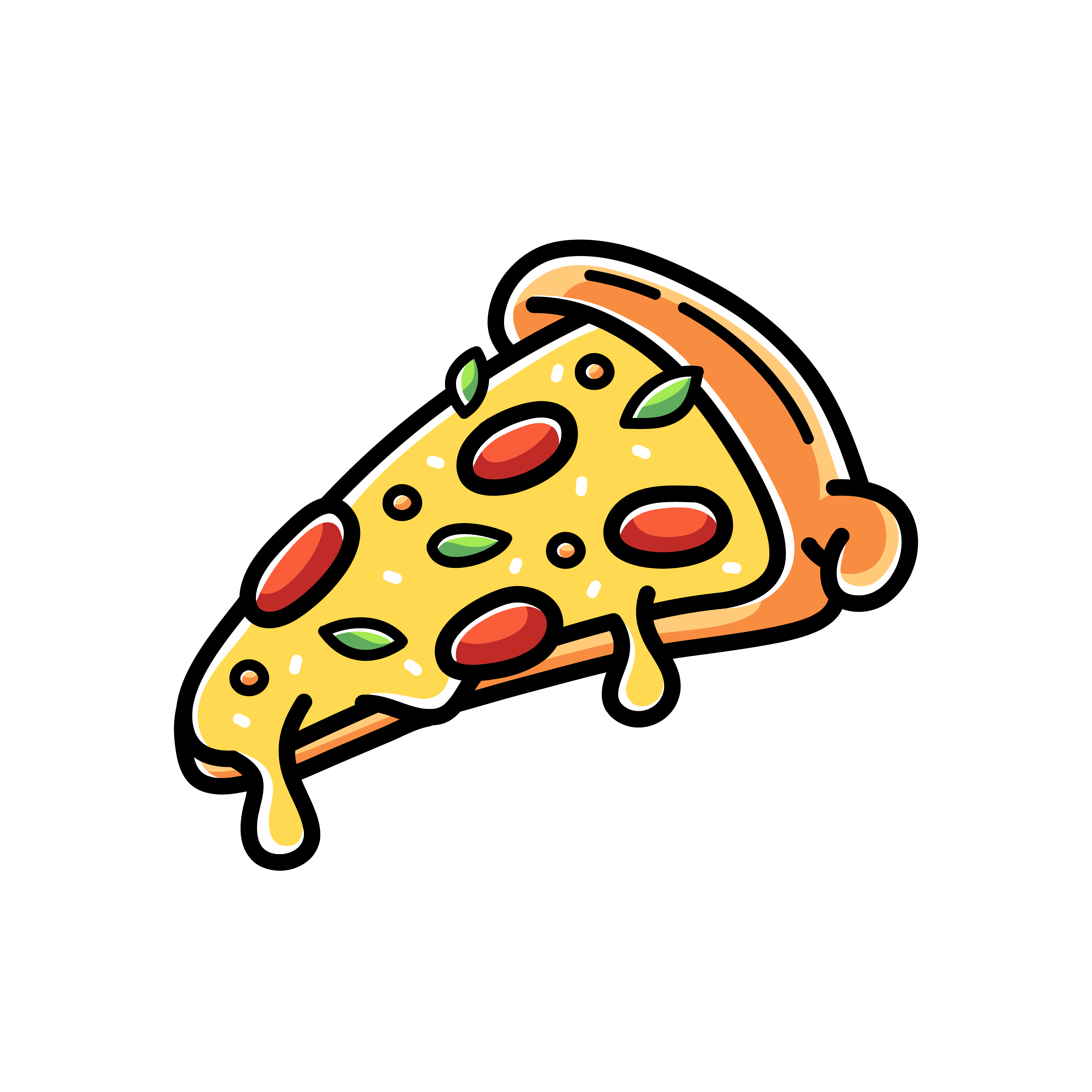 Pizza Doodle Cartoon Illustration by Kruweks Studio on Dribbble