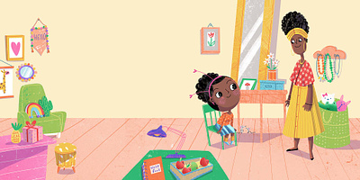 Picture book illustration Mom and daughter children art children book illustration children illustration children illustrator illustration illustrator in design kid art kid illustration kid lit kidlitart kidlitartist kidlitillustration photoshop picture book picture book illustration procreate procreate app
