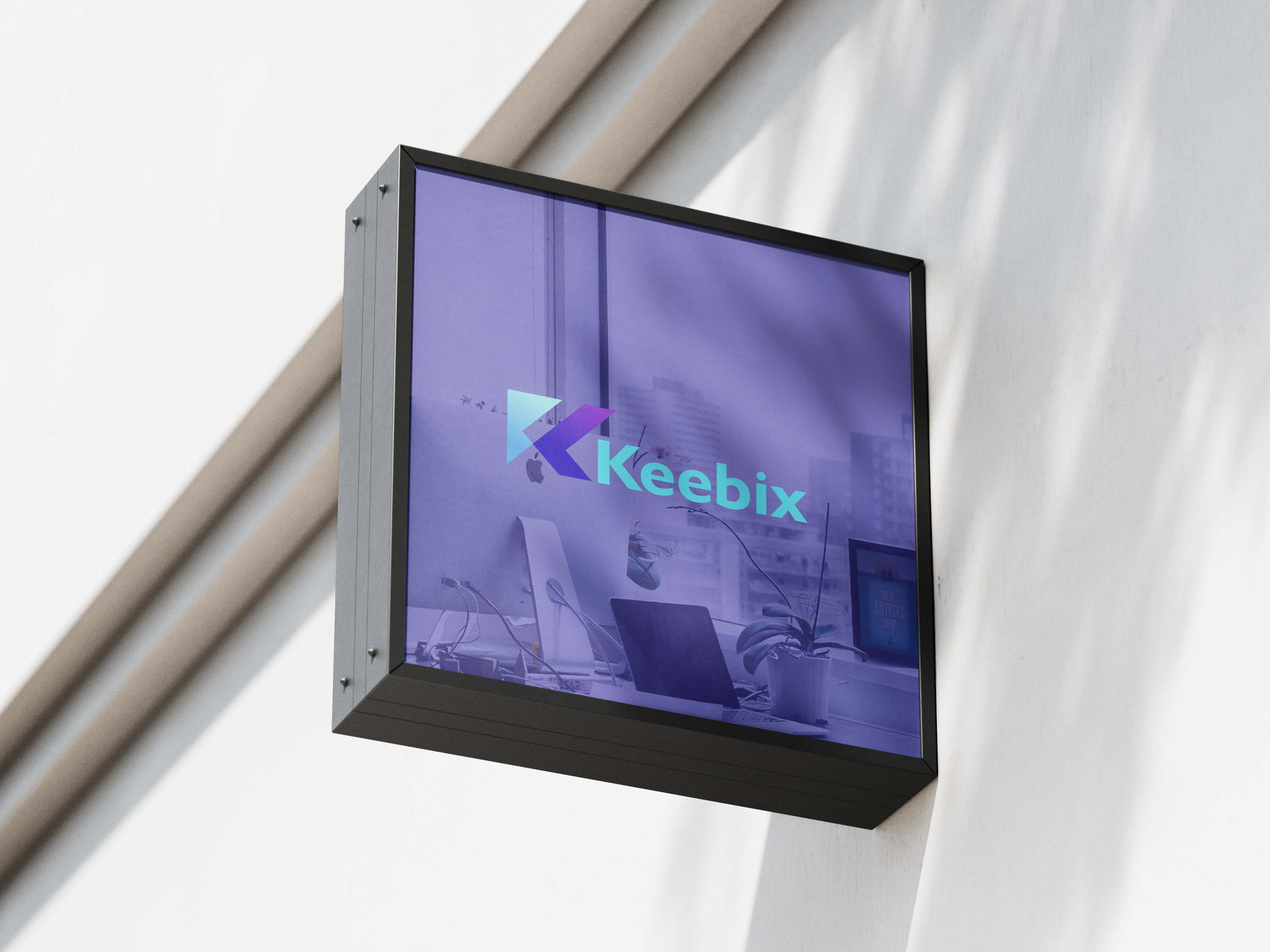 IT COMPANY LOGO 3d app brand identity brand logo branding it it company keebix logo logo mark logo type minimal technlogy logo uiux