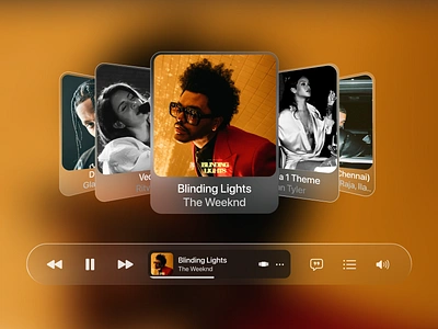 Vision Pro Music Player apple music musicapp musicplayer ui uidesign visionos