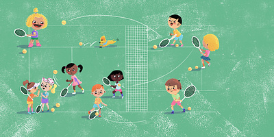 Picture book illustration Playing tennis character design children art children book illustration children illustration children illustrator editorial illustration illustration illustrator in design kid art kid illustration kid lit kidlitart kidlitartist kidlitillustration photoshop picture book picture book illustration procreate procreate app