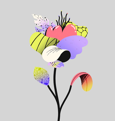 Street flower brushes freelance illustrator gradients illustration ilustracion procreate