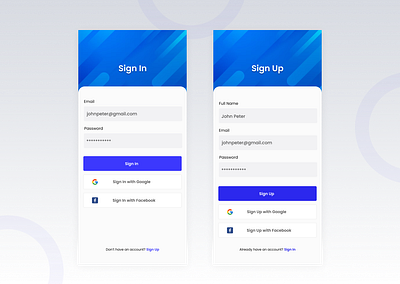 Sign In and Sign Up app branding design flat illustration minimal sign in sign up typography ui ux