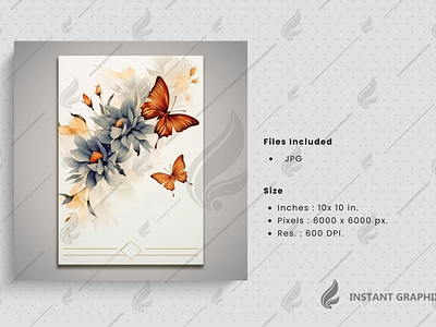 A painting of a flower with butterflies Generative AI. . flower . plant painting . watercolor invitation 01. painting blossom background butterfly flower drawing floral doodle floral drawing flower plants flower wallpaper graphic design hand drawn floral hand drawn nature leaf sketch spring background