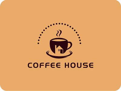 Coffee House Logo brand brown cafe club coffee coffee house coffee shop colorful commerce creative espresso fresh fresh roasted illustration inscription marketing motion graphics mug symbol tradition