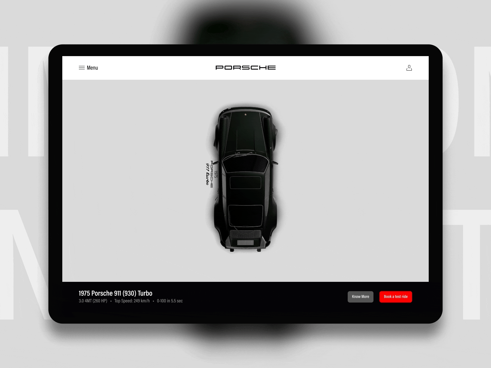 3d Interaction - #1 Porche 911 Turbo 3d after animation effects interactions ipad motion ui ux vraj247