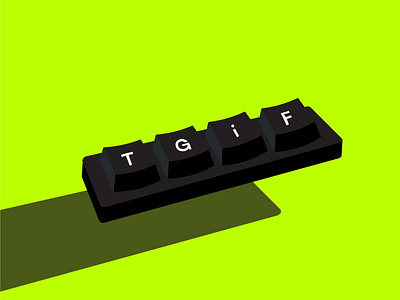 TGIF Keyboard 3d adobe app design art branding design graphic design illustration illustrator keyboard landing page logo mockup tgif uxdesign vector