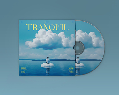 Album Cover Tranquil abstract adobe illustrator adobe photoshop album album cover artwork brand design brand identity branding clean clouds color composition design flat graphic design mockup photography typography water