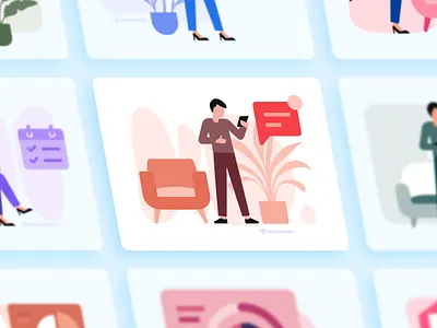 Notification | Free Vector illustration by Vectorloom.com chat illustration message new notification reply sms vector