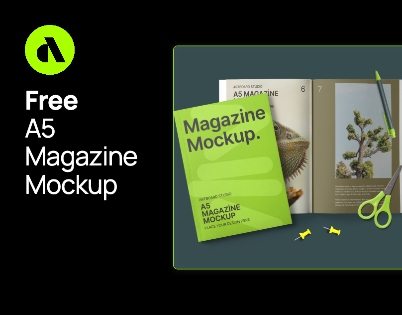 Free A5 Magazine Mockup artboard studio branding design free free magazine mockup free mockup graphic design illustration magazine magazine design magazine layout magazine mockup magazine template mockup