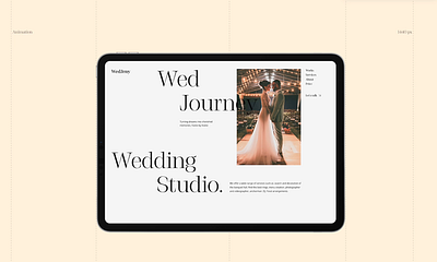 Wedding Studio animation design figma uiux website