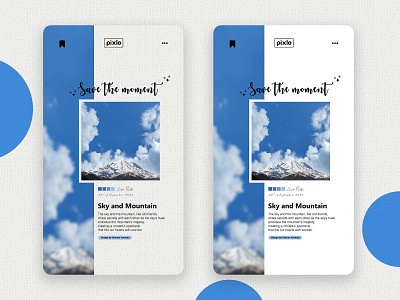 Save the moment: Sky and Mountain aes app branding design graphic design illustration ui ux vector