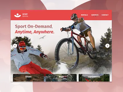 Sport - Landing page bike design ecommerce landing landing page design rental ski snowboarding sport sport design ui uiux ux web webdesign
